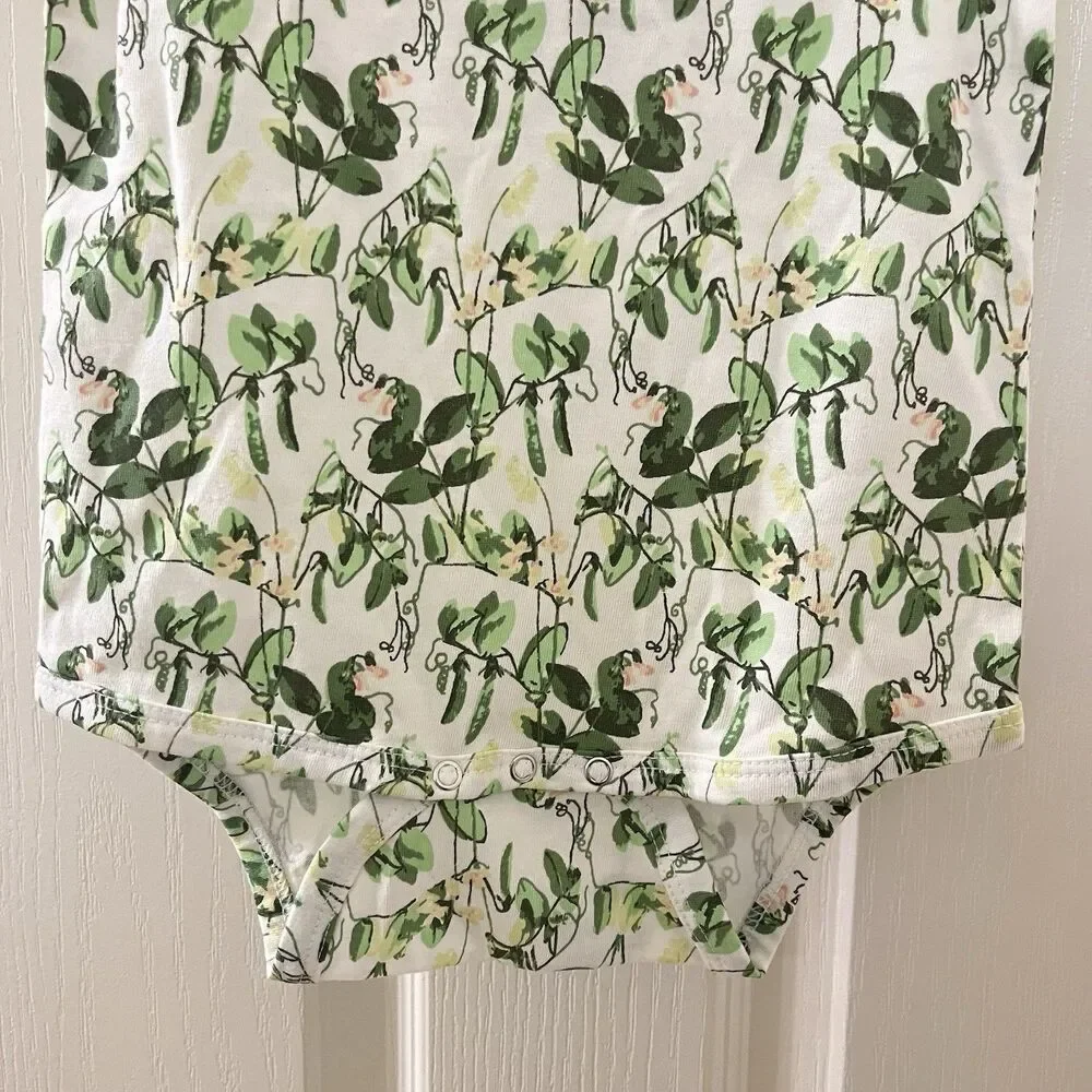 Kate Quinn Short Sleeve Lap Neck Bodysuit Sweet Pea Floral Size 18-24 Months NWT